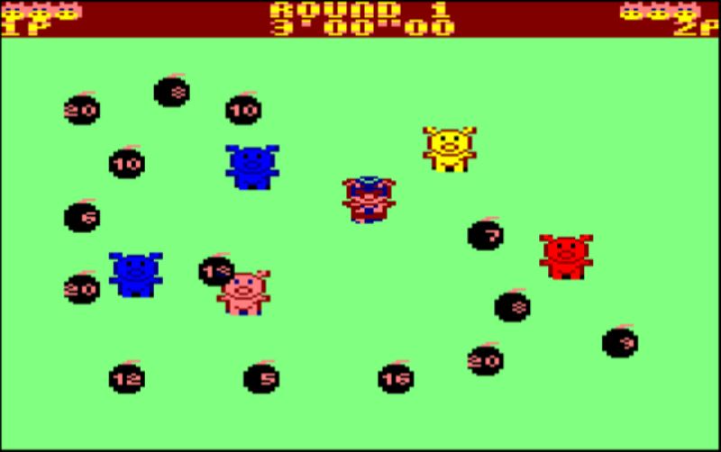 Psycho Pigs UXB - Amstrad CPC game screenshot (1988) by US Gold